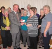 All Lions Ladies presenting the £800 cheque to Force